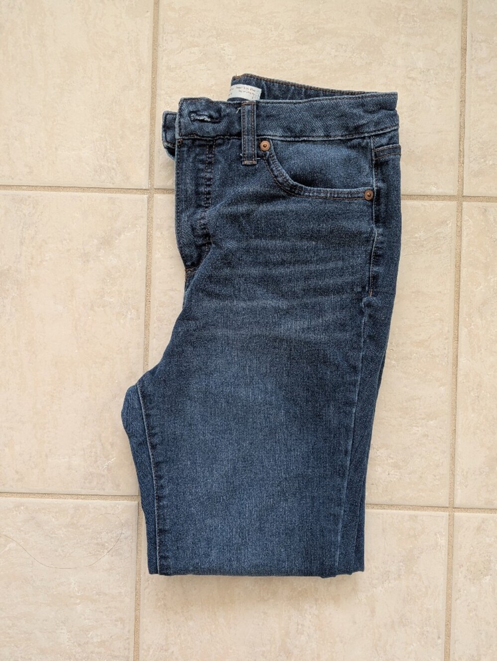 LC Lauren Conrad Women's Super High Rise Super Skinny Dark Blue Jeans